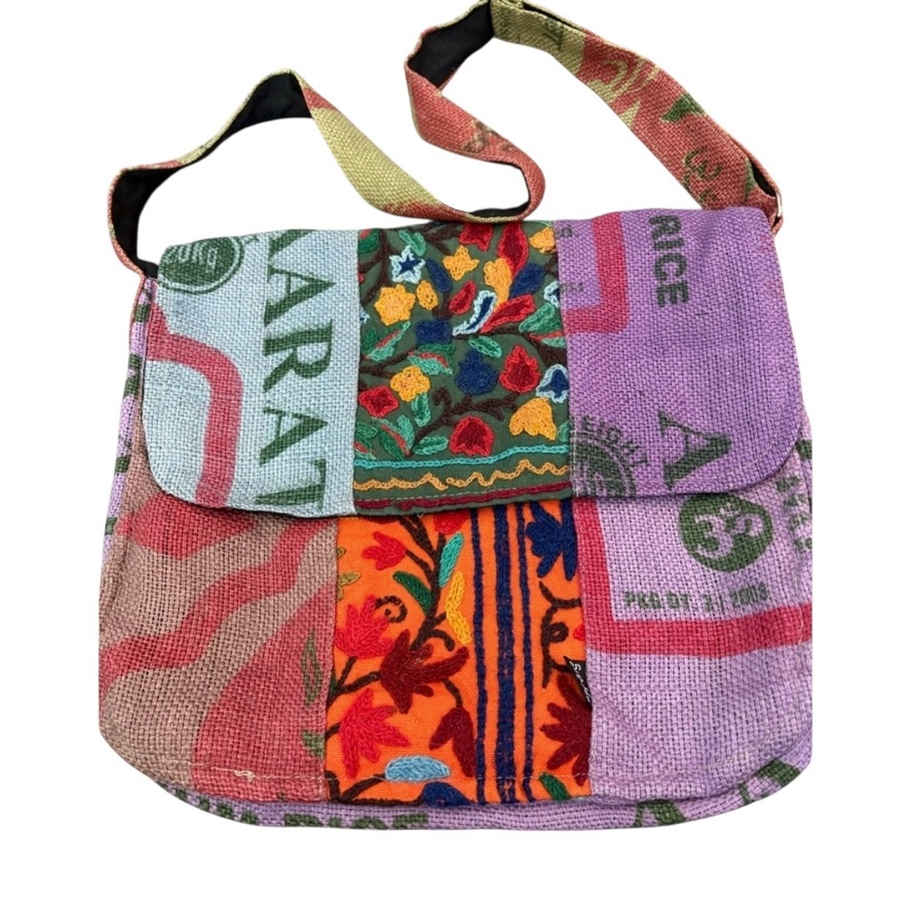 Silly Yeti Jute and Crewel Tote, handmade with 100% Recyclable Jute …